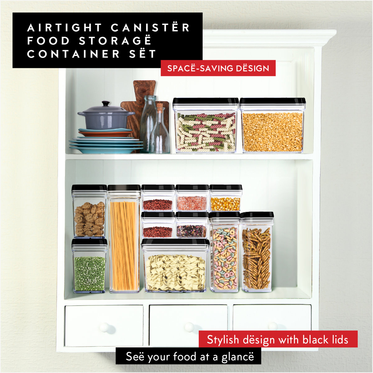 Airtight Food Storage Containers (Set of 4)